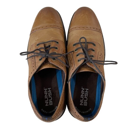 Nunn Bush Toe Cap Dress Shoes Men's Size 11 M Brown Leather - Picture 4 of 8